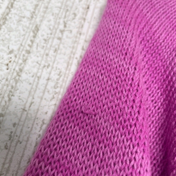 Lilly Pulitzer Size Medium Tatum Ombre Cardigan Orchid Oasis Pink Purple Fringe - Picture 15 of 15